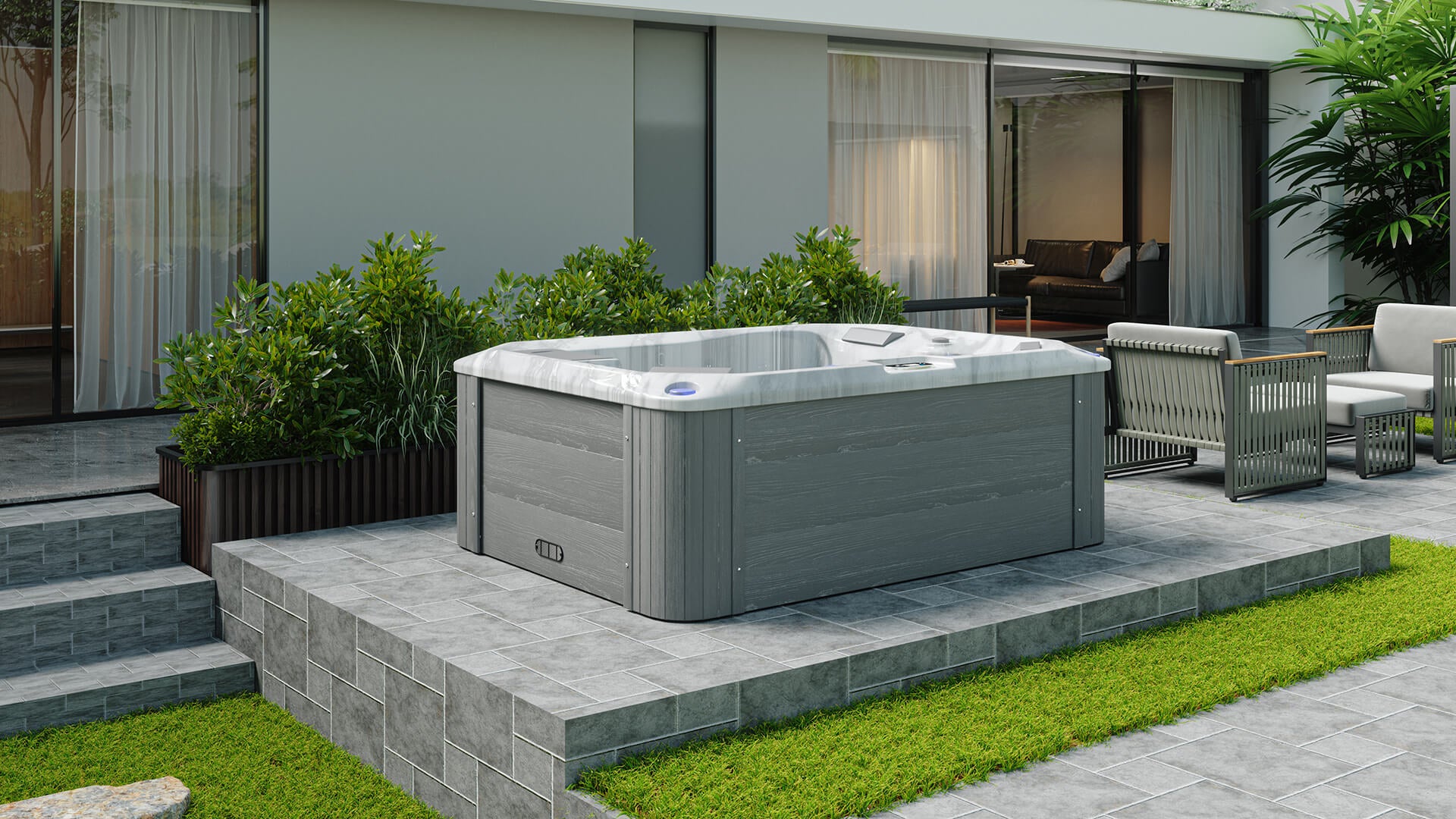 Terrassenpool Außenansicht