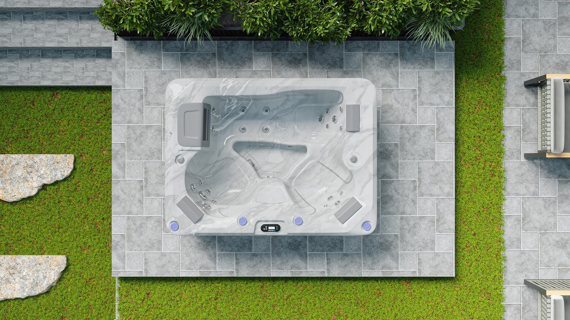 Plug an Play Whirlpool für 3 Peronen